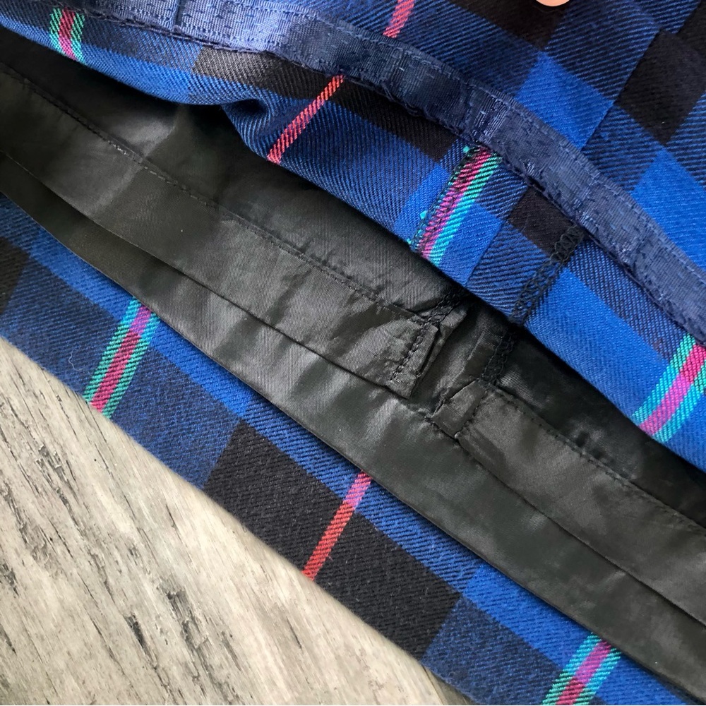 Vintage 1980s-90s That’s Me High Rise Plaid Fitted Mini Skirt Pencil Skirt - Picture 9 of 11